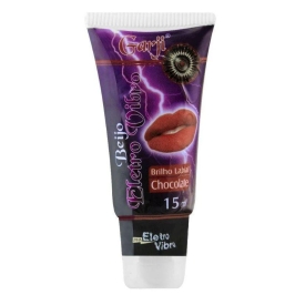 Brilho Labial Beijo Eletro Vibro Chocolate 15ml Garji