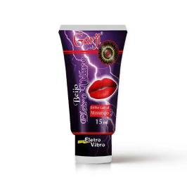 Brilho Labial Beijo Eletro Vibro Morango 15ml Garji