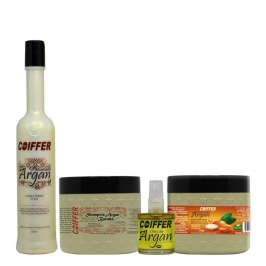 Kit Argan Coiffer (4 UND) Para Cabelos Secos