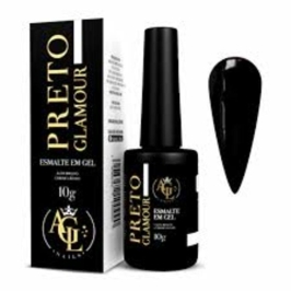 Esmalte Em Gel Preto Clamour 10g AGL Nails