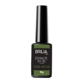 Esmalte Em Gel Verde Militar 10g Brilia Nails