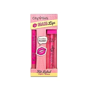 Kit Maxi Lips Efeito Plump City Girls