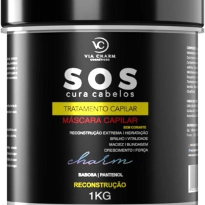 Máscara SOS Cura Cabelos 1KG Via Charm