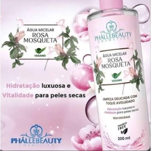 Água Micelar Rosa Mosqueta Vegano 200ml Phallebeauty