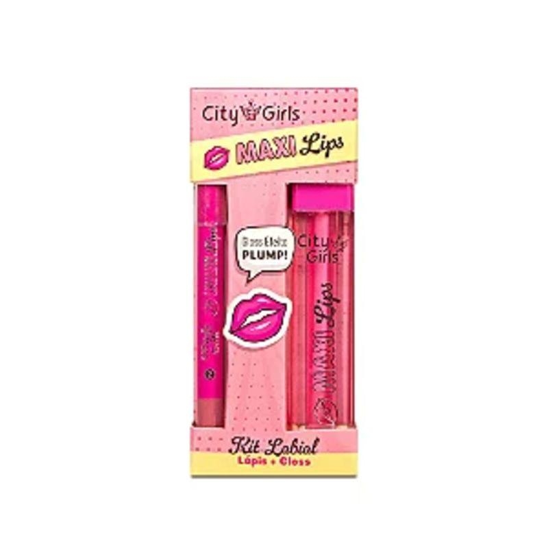 Kit Maxi Lips Lápis + Gloss CG395 City Girls