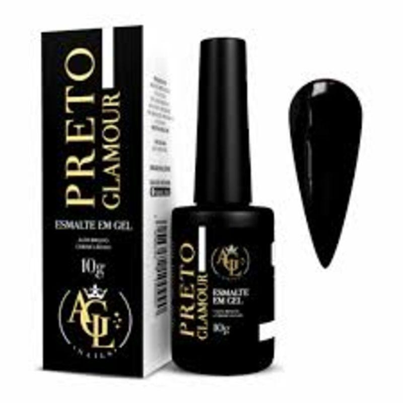 Esmalte Em Gel Preto Clamour 10g AGL Nails
