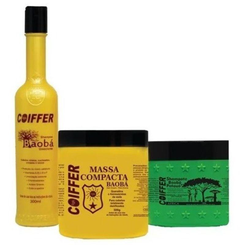 Kit Cliente Baobá Coiffer (3 UN) Hidratação e Anti Quebra Capilar
