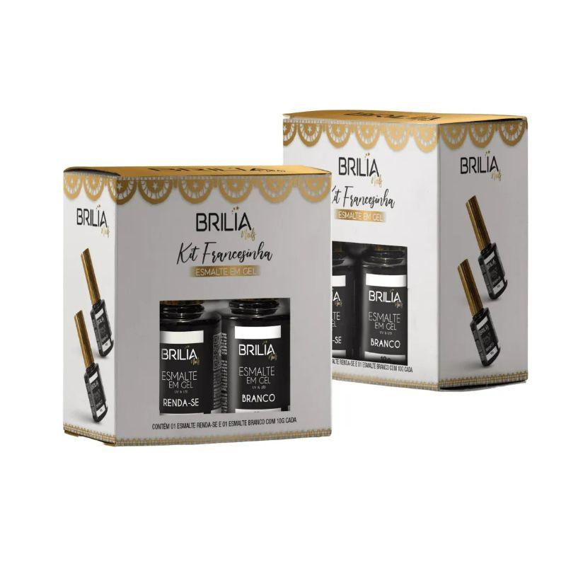 Kit Francesinha Esmalte Em gel Brilia Nails