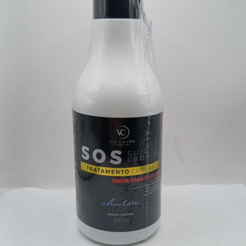 Creme Para Pentear SOS Cura Cabelos 290ml Via Charm