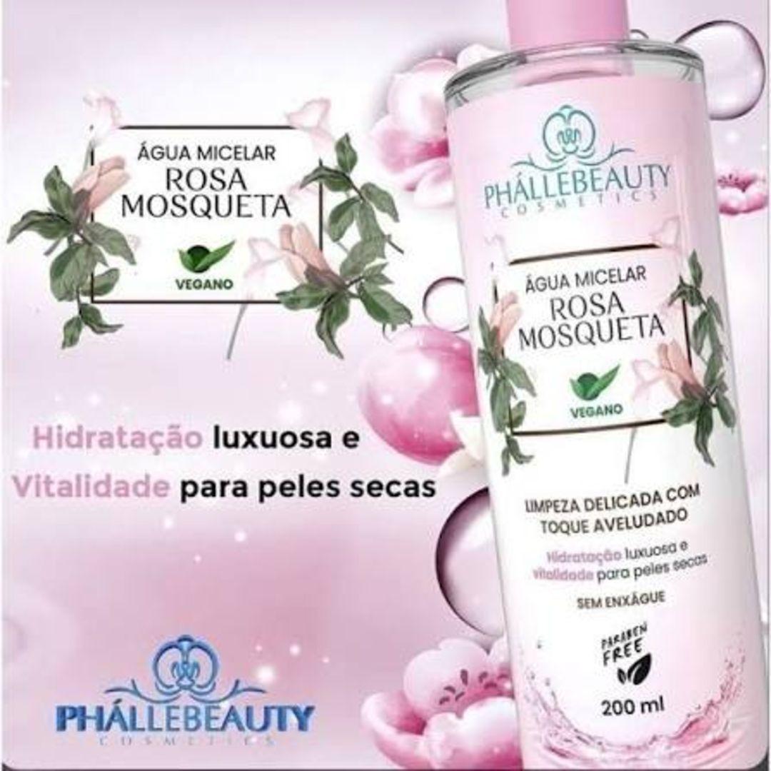 Água Micelar Rosa Mosqueta Vegano 200ml Phallebeauty
